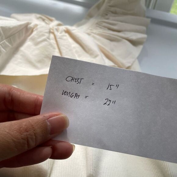 ANTHROPOLOGIE Maeve - Cream Ribbed‎ Tank Top W/ RuffleD Neckline size small - Picture 9 of 9